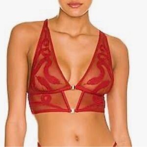 Thistle & Spire red Medusa Bralette 2XL